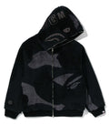 A BATHING APE COLOR CAMO SHARK FULL ZIP SHERPA JACKET