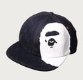 A BATHING APE APE HEAD DENIM PANEL CAP