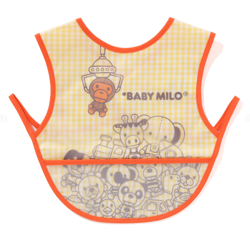 A BATHING APE BAPE KIDS CHECK BABY MILO UFO GAME FOOD BIB
