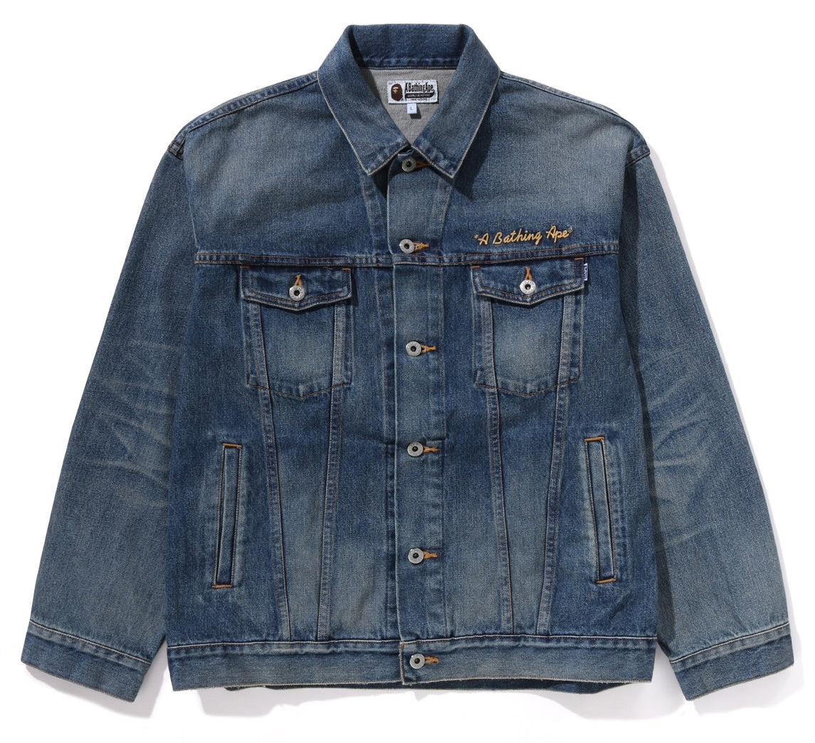 A BATHING APE DAMAGE DENIM JACKET – happyjagabee store