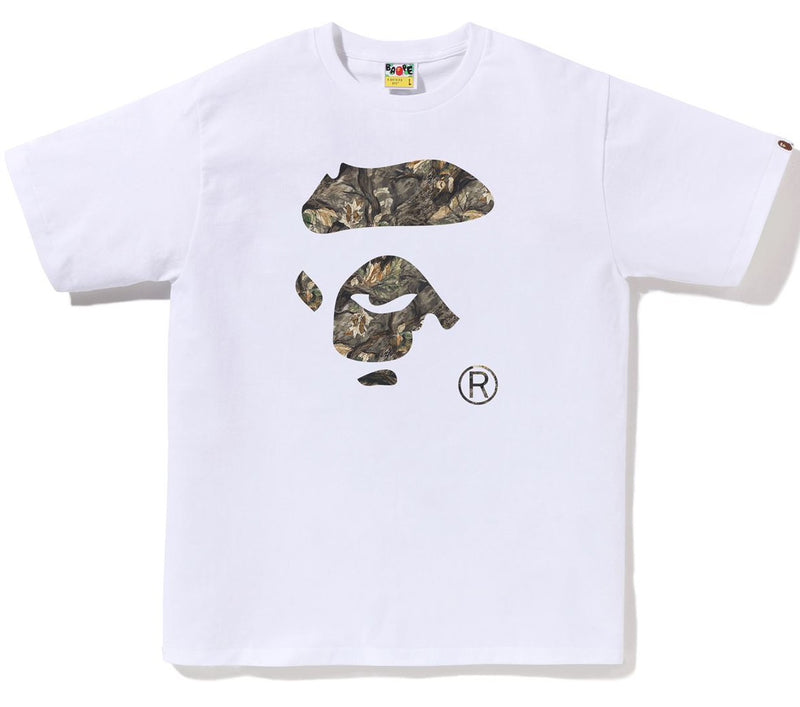 A BATHING APE TREE EDGE CAMO APE FACE TEE