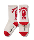 A BATHING APE BAPE KIDS COLLEGE RIB SOCKS