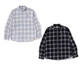 A BATHING APE ONE POINT OMBRE CHECK LIGHT FLANNEL L/S SHIRT