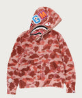 A BATHING APE Ladies' 1ST CAMO CROCHET SHARK FULL ZIP HOODIE