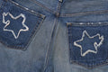 A BATHING APE STA PATCH WORK LOOSE FIT DENIM PANTS