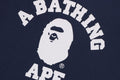A BATHING APE Ladies' COLLEGE CROPPED TRIM TEE