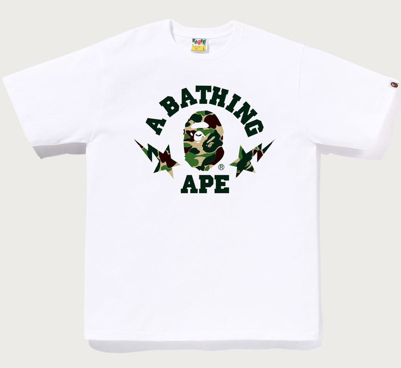 A BATHING APE ABC CAMO STA COLLEGE TEE