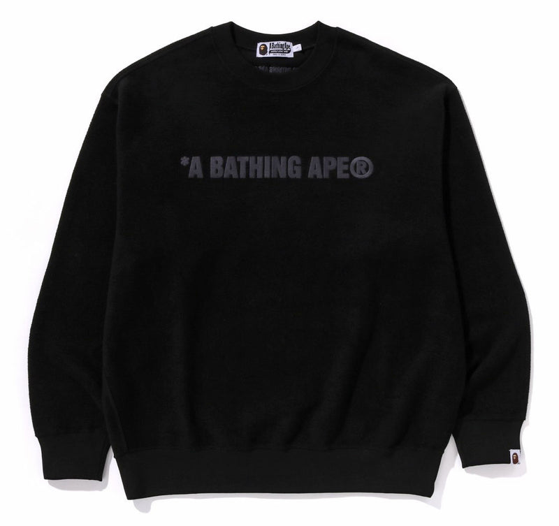 A BATHING APE BATHING APE LOGO RELAXED FIT CREWNECK SWEAT SHIRT