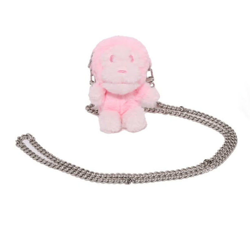 A BATHING APE Ladies' BABY MILO SHORT FUR MINI SHOULDER BAG - happyjagabee store