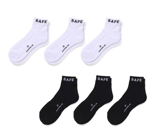 A BATHING APE BAPE ANKLE SOCKS 3 PAIRS SET