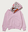 A BATHING APE Ladies' MILO SHARK OVERSIZED FULL ZIP DOUBLE HOODIE