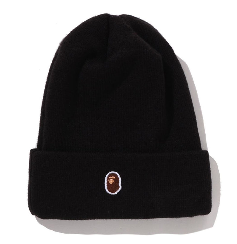 A BATHING APE APE HEAD ONE POINT NEW ERA KNIT CAP