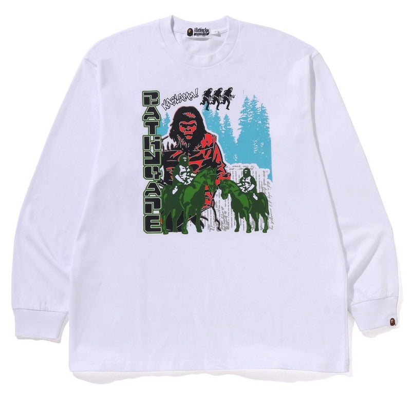 A BATHING APE BAPE GRAPHIC RELAXED FIT L/S TEE