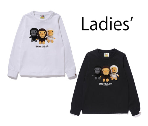 A BATHING APE Ladies' BABY MILO PHOTO L/S TEE