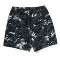 A BATHING APE MULTI PIXEL CAMO RELAXED FIT BEACH SHORTS
