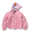 A BATHING APE Ladies' SHARK HOODIE MA-1 JACKET - happyjagabee store