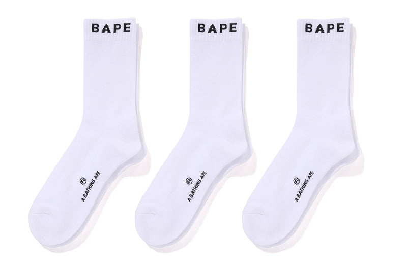 A BATHING APE BAPE SOCKS 3 PAIRS SET