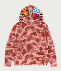 A BATHING APE Ladies' 1ST CAMO CROCHET SHARK FULL ZIP HOODIE