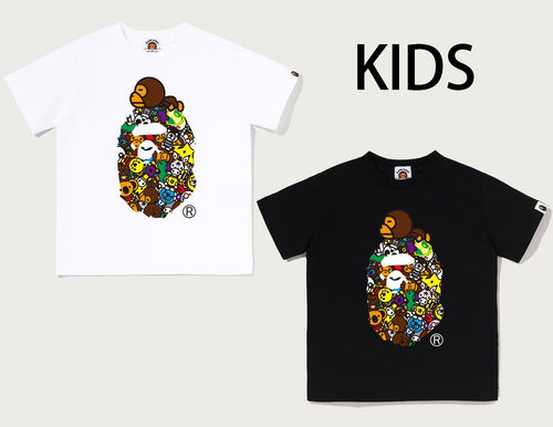 A BATHING APE BAPE KIDS MILO ALL SAFARI MILO ON BIG APE TEE