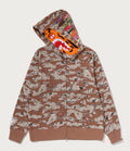 A BATHING APE TIGER CAMO TIGER FULL FIT ZIP HOODIE