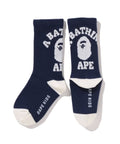 A BATHING APE BAPE KIDS COLLEGE RIB SOCKS