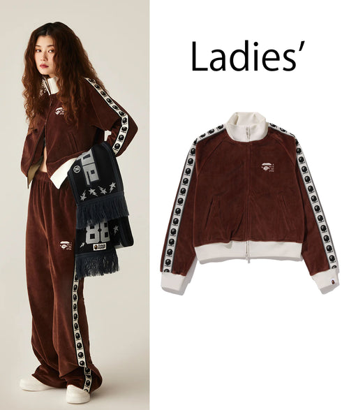 A BATHING APE Ladies' VELOUR TRACK JACKET