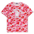 A BATHING APE Ladies' ABC CAMO CRYSTAL STONE OVERSIZED TEE