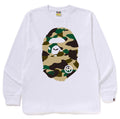 A BATHING APE 1ST CAMO BIG APE HEAD L/S TEE