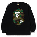 A BATHING APE 1ST CAMO BIG APE HEAD L/S TEE