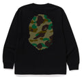 A BATHING APE 1ST CAMO BIG APE HEAD L/S TEE