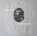 A BATHING APE 1ST CAMO BIG APE HEAD L/S TEE