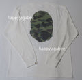A BATHING APE 1ST CAMO BIG APE HEAD L/S TEE