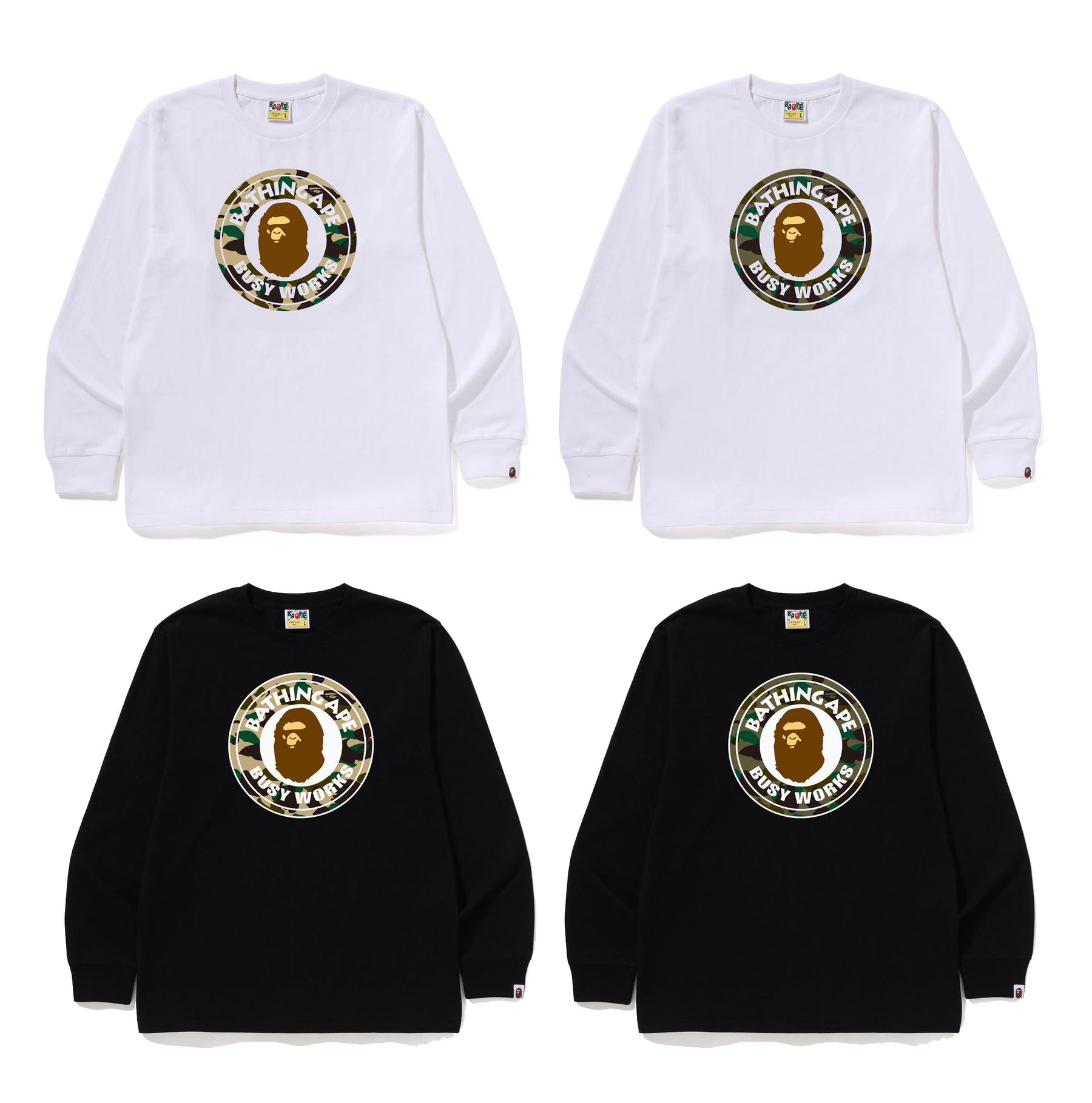 A BATHING APE 1ST CAMO BUSY WORKS L/S TEE – happyjagabee store