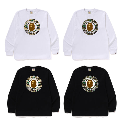 A BATHING APE 1ST CAMO BUSY WORKS L/S TEE