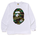 A BATHING APE 1ST CAMO BIG APE HEAD L/S TEE