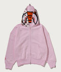 A BATHING APE Ladies' MILO SHARK OVERSIZED FULL ZIP DOUBLE HOODIE