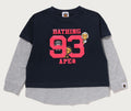 A BATHING APE BAPE KIDS BABY MILO LAYERED LOOSE FIT L/S TEE