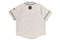 A BATHING APE SOLID CAMO MULTI LOGO BASEBALL SS SHIRT