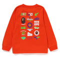 A BATHING APE BAPE KIDS MULTI LOGO L/S TEE ( KIDS & JUNIOR )