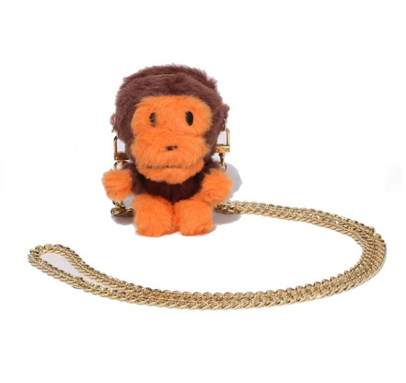 A BATHING APE Ladies' BABY MILO SHORT FUR MINI SHOULDER BAG - happyjagabee store