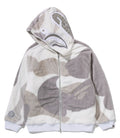 A BATHING APE COLOR CAMO SHARK FULL ZIP SHERPA JACKET