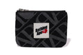 A BATHING APE DENIM MONOGRAM POUCH