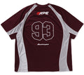 A BATHING APE SOLID CAMO JACQUARD MULTI LOGO RELAXED FIT FOOTBALL JERSEY