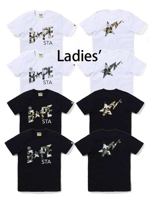 A BATHING APE Ladies' STA OVER PRINT 1ST CAMO BAPE STA TEE