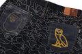 A BATHING APE BAPE x OVO NEON 1ST CAMO JACQUARD DENIM PANTS