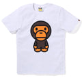 A BATHING APE Ladies' CRYSTAL STONE BIG BABY MILO TEE