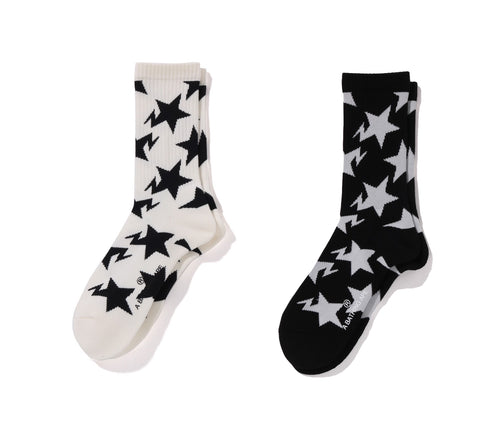 A BATHING APE STA PATTERN SOCKS