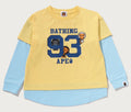 A BATHING APE BAPE KIDS BABY MILO LAYERED LOOSE FIT L/S TEE