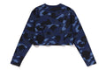 A BATHING APE Ladies' COLOR CAMO CROPPED L/S TEE