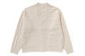 A BATHING APE CABLE KNIT CARDIGUN